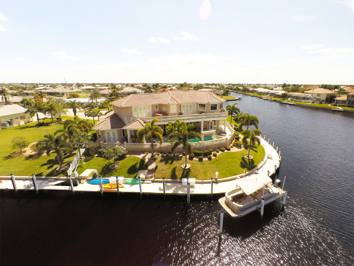 aerial view of a property
